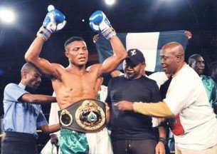 Ekpo being decorated as new WBO AFrica Super Middleweight king