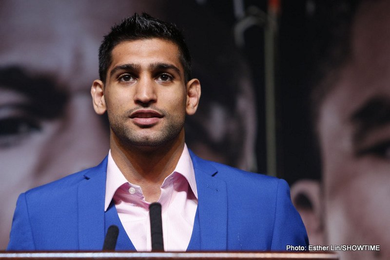 Amir Khan: I hope Kell Brook can win tonight; we could meet at Wembley