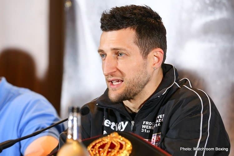 Carl Froch Blames Joe Calzaghe For Their Grudge Fight Not Happening