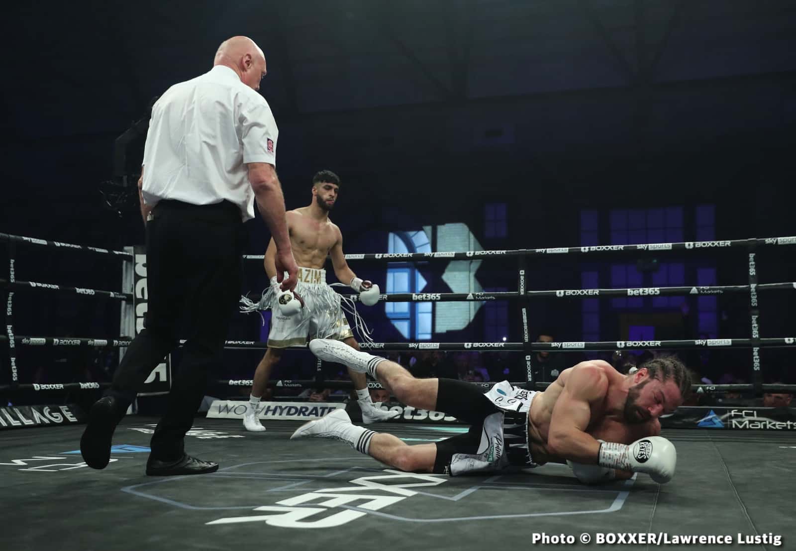 Adam Azim Scores Statement Second Round Stoppage - Boxing Results