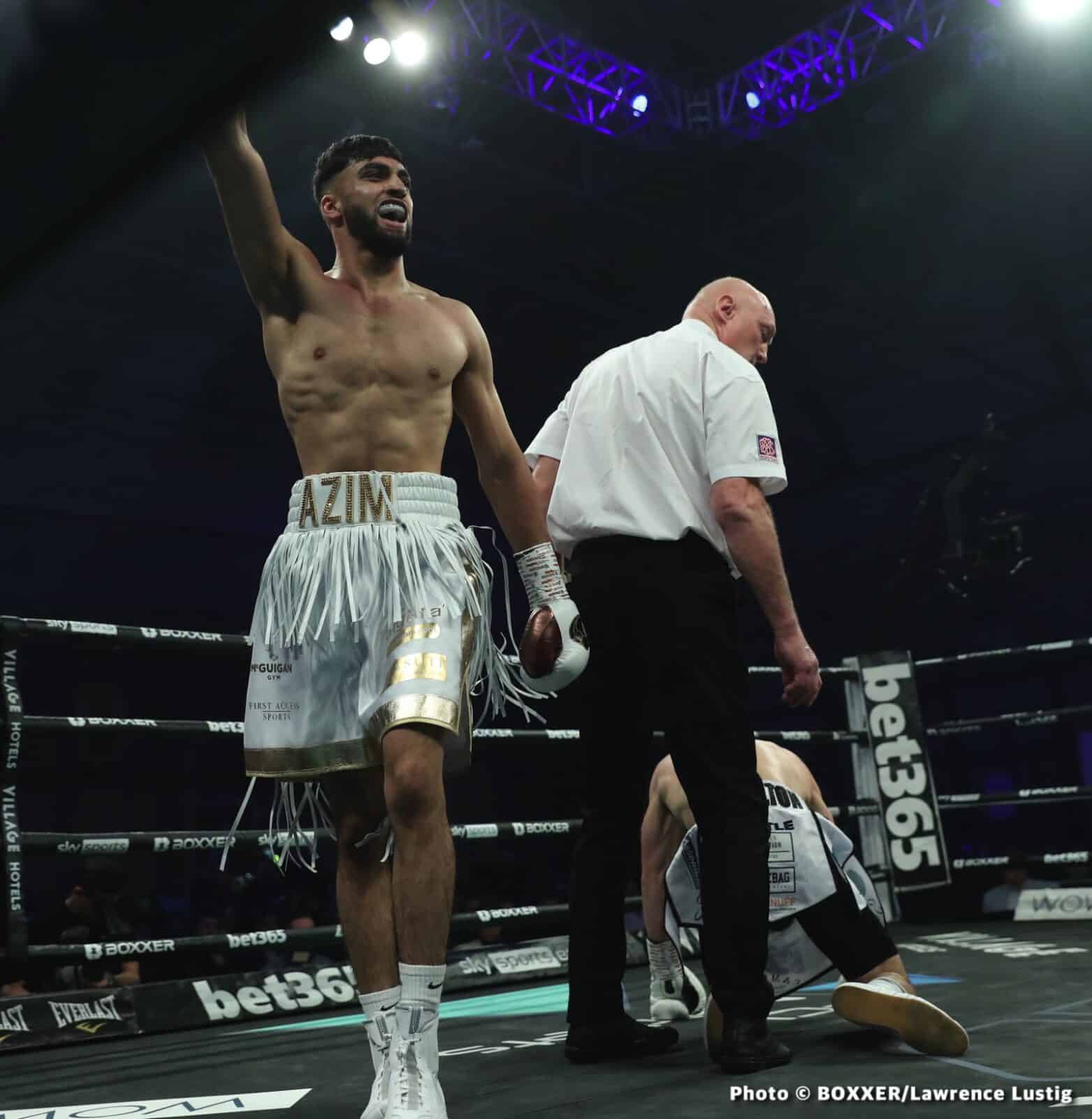 Adam Azim Scores Statement Second Round Stoppage - Boxing Results