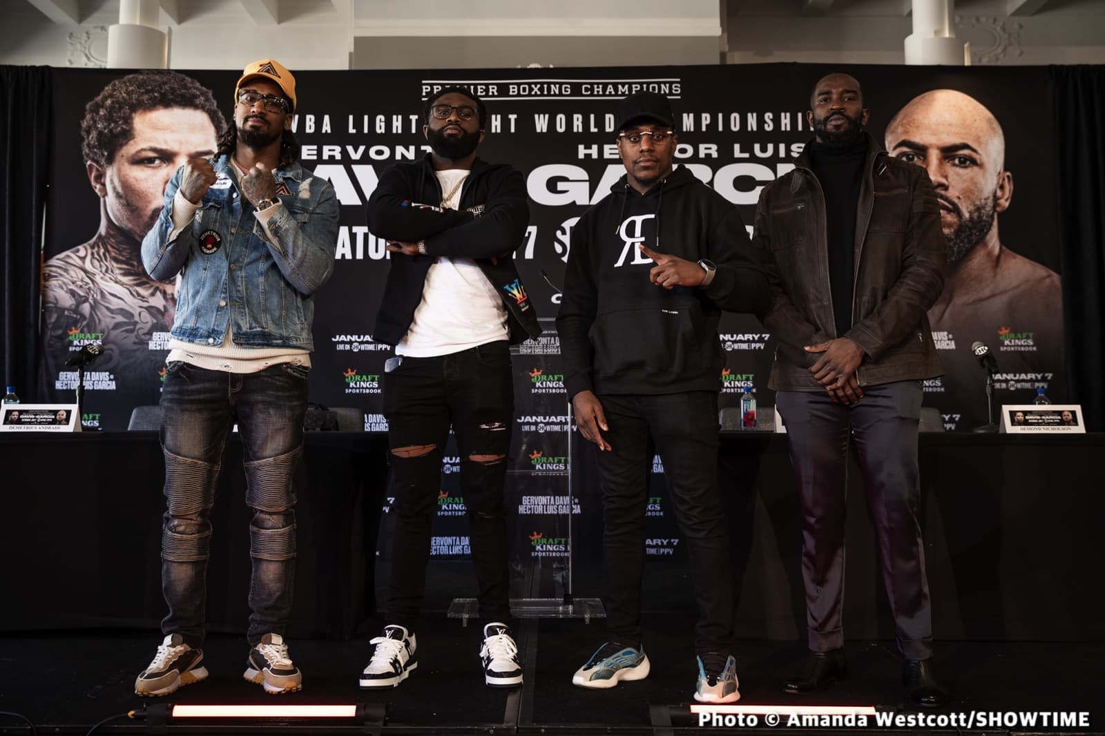 Boxing photo: Gervonta Davis, Hector Luis Garcia image Davis - Garcia, Ennis, Andrade Official Showtime Weights & Photos