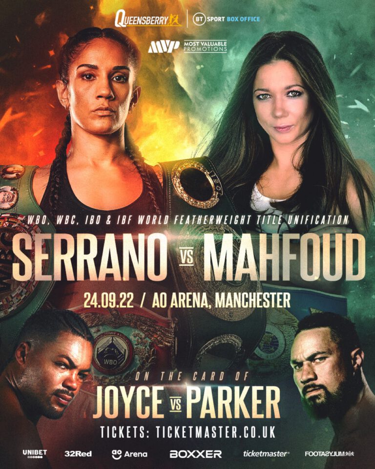 Serrano vs Mahfoud at the AO Arena Manchester on September 24th