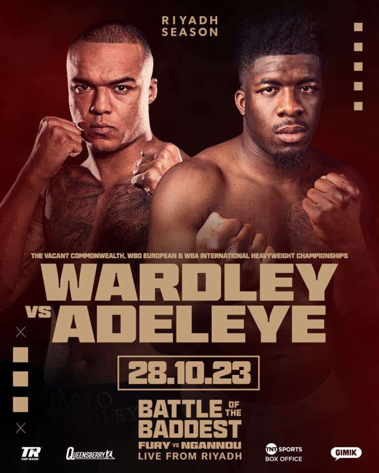 Fabio Wardley - David Adeleye Fight Will Have British Heavyweight Title On The Line