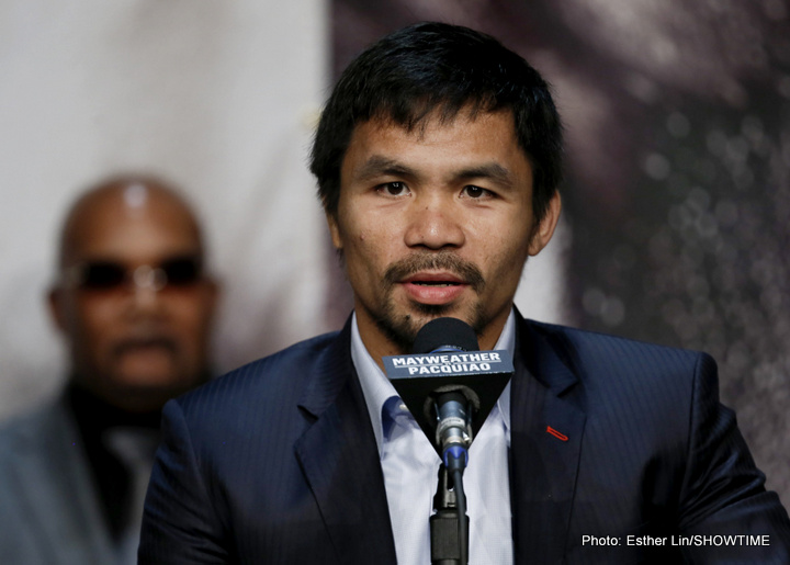 Pacquiao, Horn finally come face-to-face; Horn says: “I might knock him out in the first round”