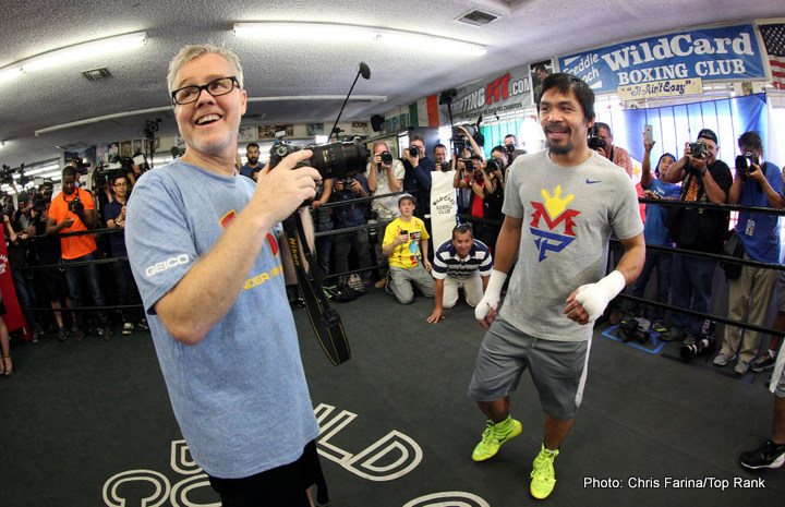 Freddie Roach : I Want His Gloves Checked - Mayweather v Pacquiao