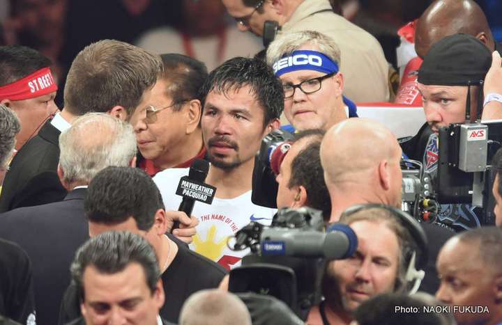 Pacquiao and Top Rank make statement about Manny's shoulder injury