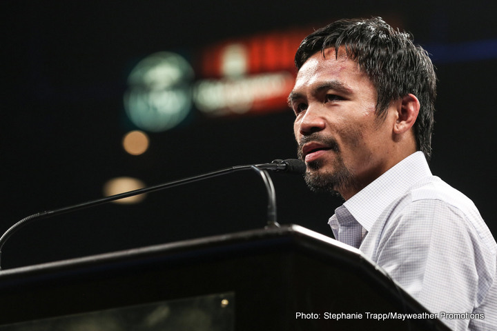 Manny Pacquiao claims ongoing negotiations for Mayweather Jr. rematch