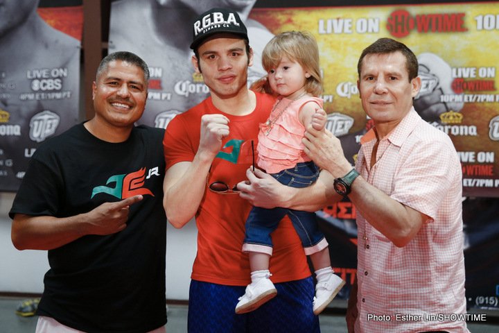 Chavez Jr. putting the work in for Canelo showdown; Senior says when his son is properly prepared “he can beat anyone”