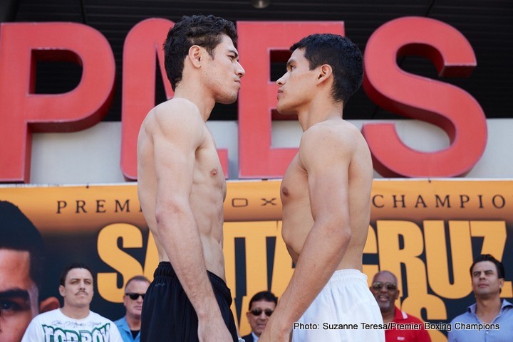 Leo Santa Cruz vs Abner Mares Weigh-In Photos