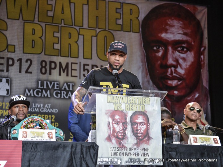 Mayweather - Berto press conference quotes