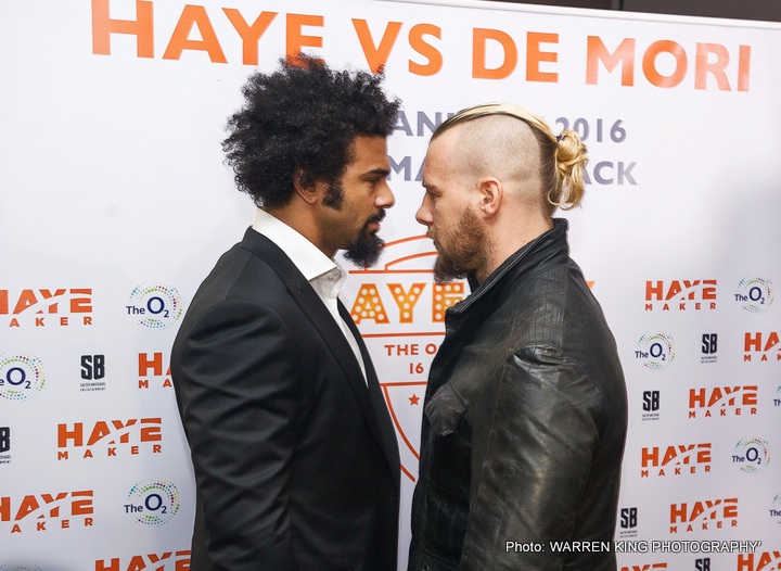 Haye -De Mori Undercard Announced