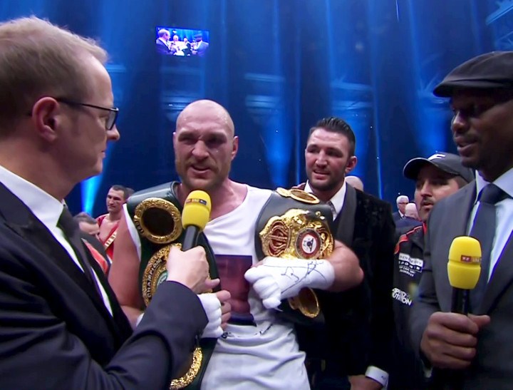 Don’t call yourself the heavyweight champion until you beat Tyson Fury