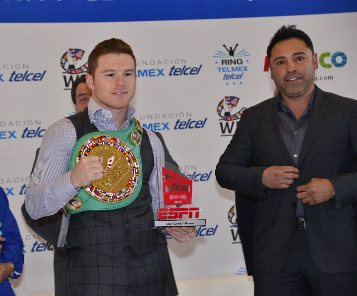 Saul "Canelo" Alvarez receives WBC 160lb title