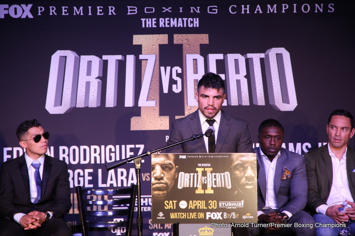 Ortiz vs Berto, Rodriguez & Williams Interview Transcript