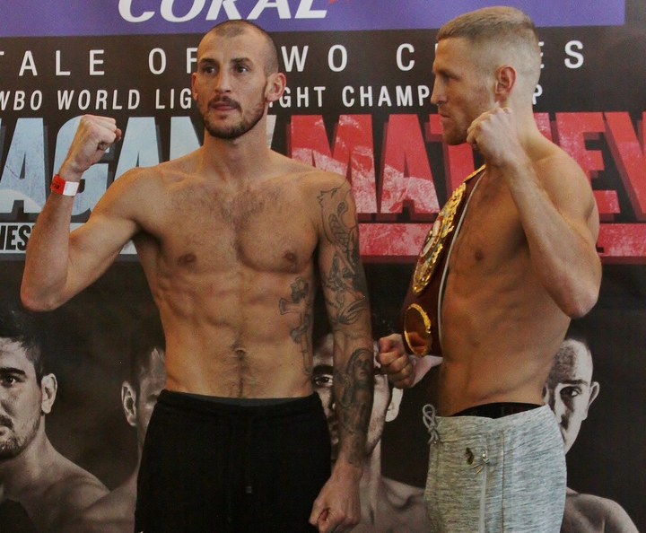 Flanagan and Mathews make weight Derry Mathews Terry Flanagan Boxing News British Boxing