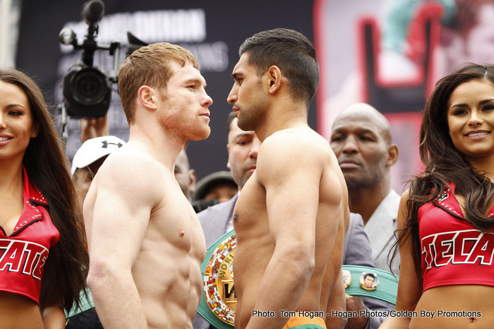 Photos: Saul Alvarez 155 vs. Amir Khan 155