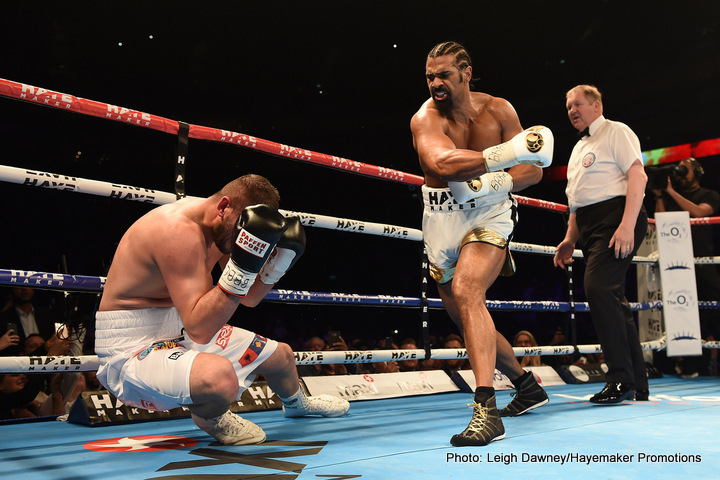 David Haye vs Arnold Gjergjaj achieves a peak audience of 2.5m