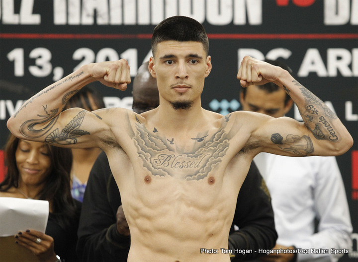 Boxing photo: Dusty Hernandez-Harrison image Dusty Hernandez-Harrison vs Mike Dallas Weigh-In Results