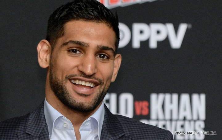 Amir Khan tells Keith Thurman to “forget Porter,” calls out the WBC/WBA welterweight champ for this year