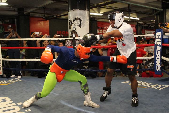 Shawn Porter Spars With TV & Radio Personality Charlamagne Tha God In Special Event At Gleason's Gym