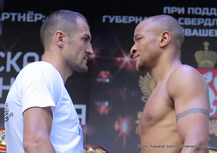 Sergey Kovalev: 174.6 lbs. - Isaac Chilemba: 174.8 lbs. - Weights