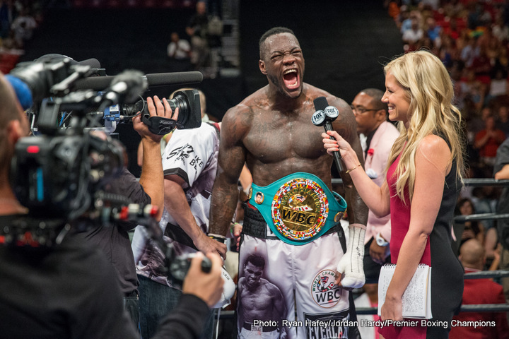 Deontay Wilder wants title fight unification with Anthony Joshua next year: “2017 is all about risk-taking”