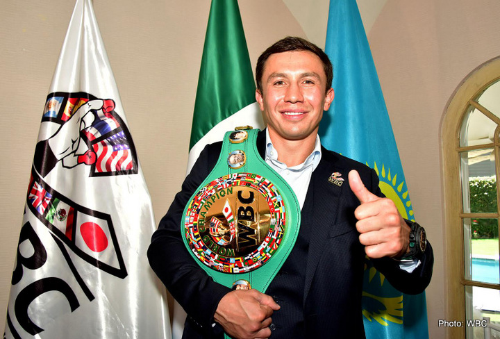 Photos: Gennady Golovkin Recieves WBC Belt In Mexico