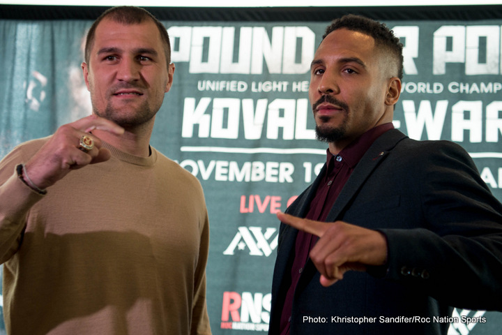 Kovalev-Ward one month away