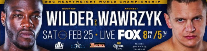 Deontay Wilder battles Andrzej Wawrzyk on Feb.25 in Birmingham, AL