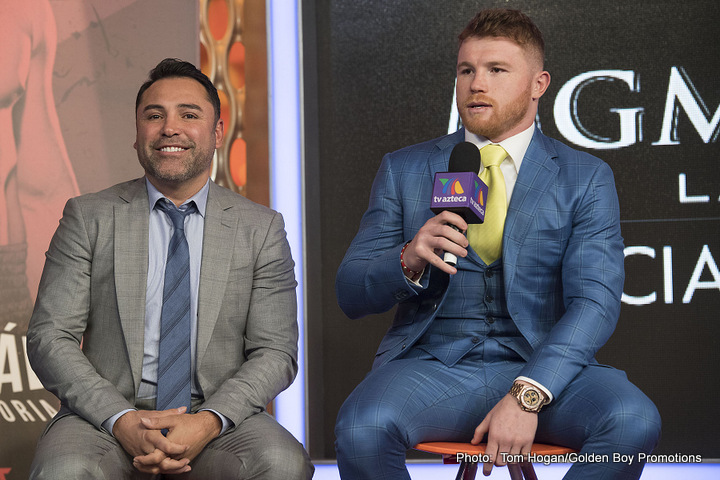 De La Hoya compares upcoming Canelo-Chavez Jr. fight to Barrera-Morales classic