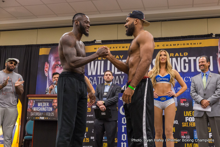 Wilder 222 lbs vs Washington 239 lbs -Photos