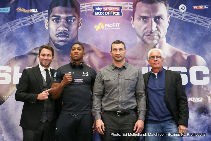 Anthony Joshua says he'll knock Wladimir Klitschko out