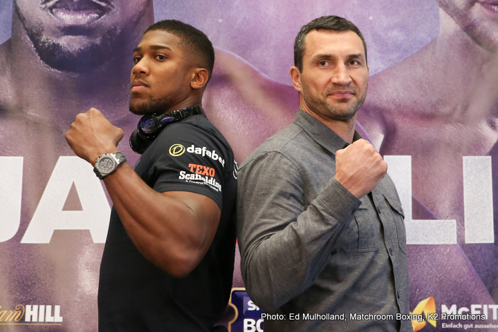 Klitschko, Joshua Ringwalks Set For Approximately 4:35 P.m. Et/1:35 P.m. Pt