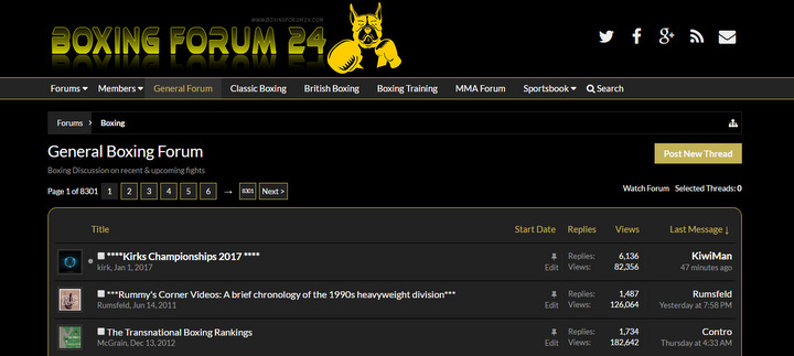 Boxing Sites 3 Boxing Forum