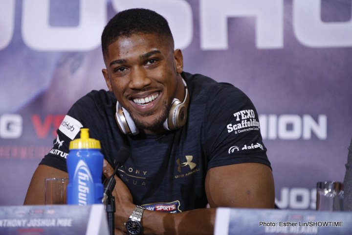 Anthony Joshua: If Fury was fit, we'd probably be talking about March