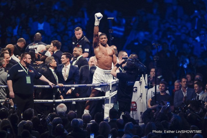 Upon his throne: Anthony Joshua