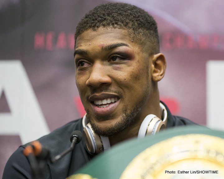 Anthony Joshua fires back at “David Feathers” and “Beyonce Wilder,” says these fights will happen “in time”