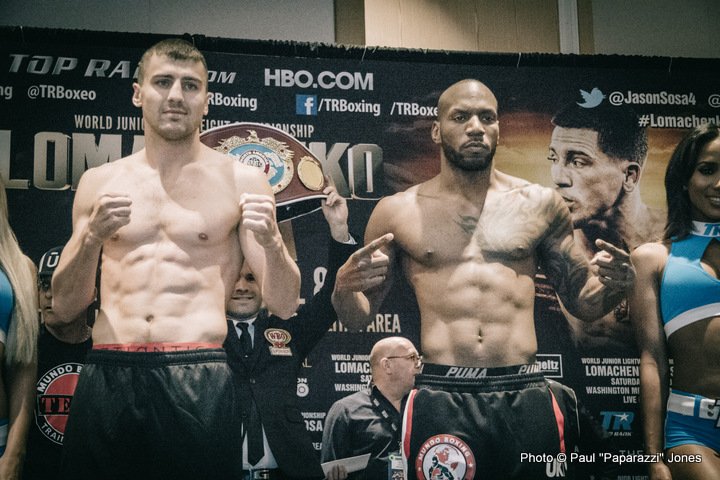 In Pictures: Official Weigh-In Results - Lomachenko (129.6) vs. Sosa (130.4, 130.2)