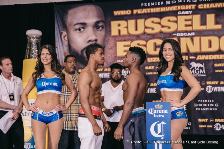 Photo Gallery: Official Weigh-In Results for Gary Russell Jr. (125.5) vs. Óscar Escandón (125.75)