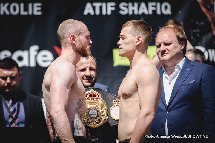 Brook-Spence, Groves-Chudinov Weigh-In Photos