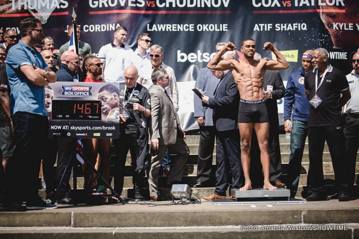 Brook-Spence, Groves-Chudinov Weigh-In Photos