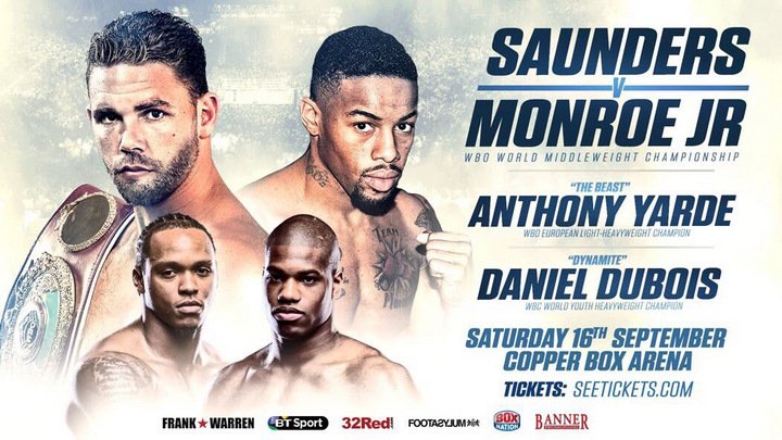 Saunders vs Monroe Jr on Saturday night