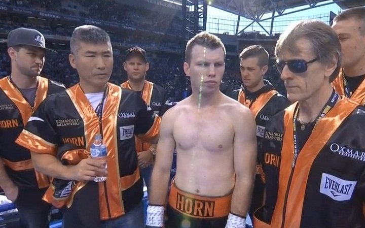 Gary Corcoran says Jeff Horn is guilty of head-butting; says he'll bite Horn if he butts him!