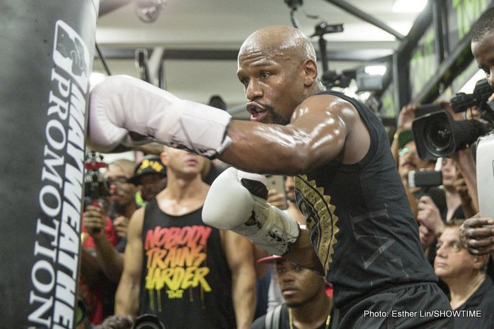 Floyd Mayweather Is Back Hitting It In The Gym: Is He Training For Pac Rematch? Do You Care?