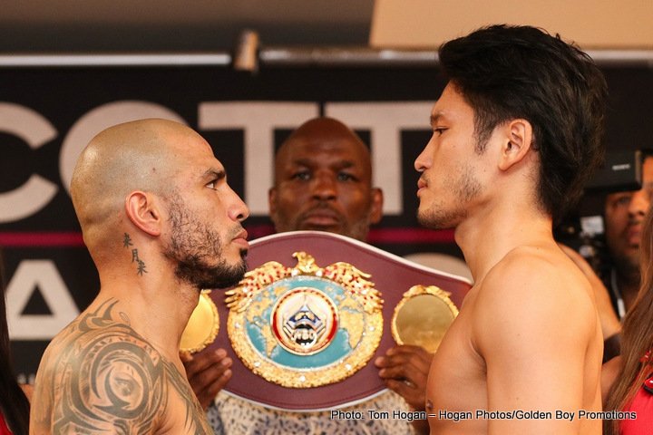 Miguel Cotto: 153.6 lbs. - Yoshihiro Kamegai: 153.8 lbs.