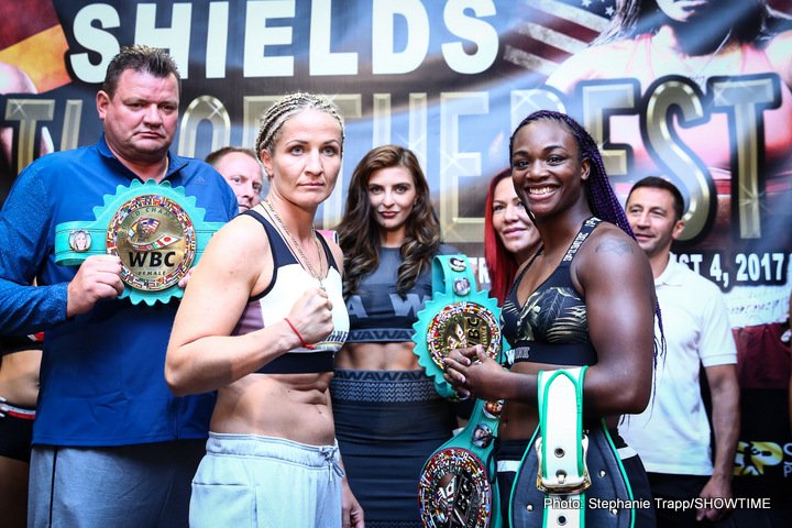 Nikki Adler: 166 Pounds - Claressa Shields: 165¼ Pounds