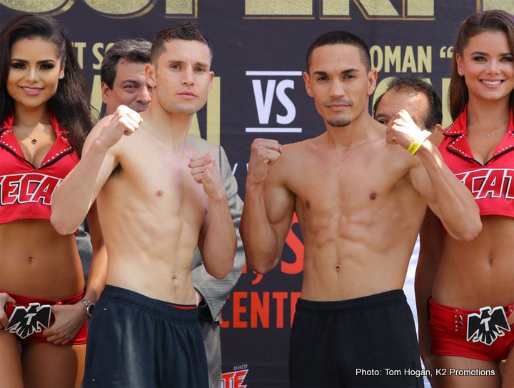 Boxing photo: Roman Gonzalez, Srisaket Sor Rungvisai image Weights: Rungvisai 115 vs. “Chocolatito” Gonzalez 114.8