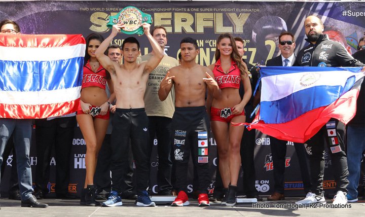 Weights: Rungvisai 115 vs. “Chocolatito” Gonzalez 114.8