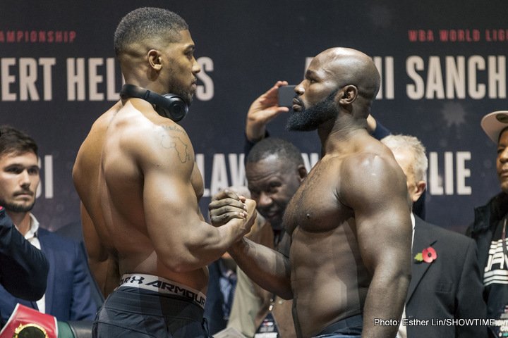Joshua / Takam Final Weights, Video, Photos & Quotes